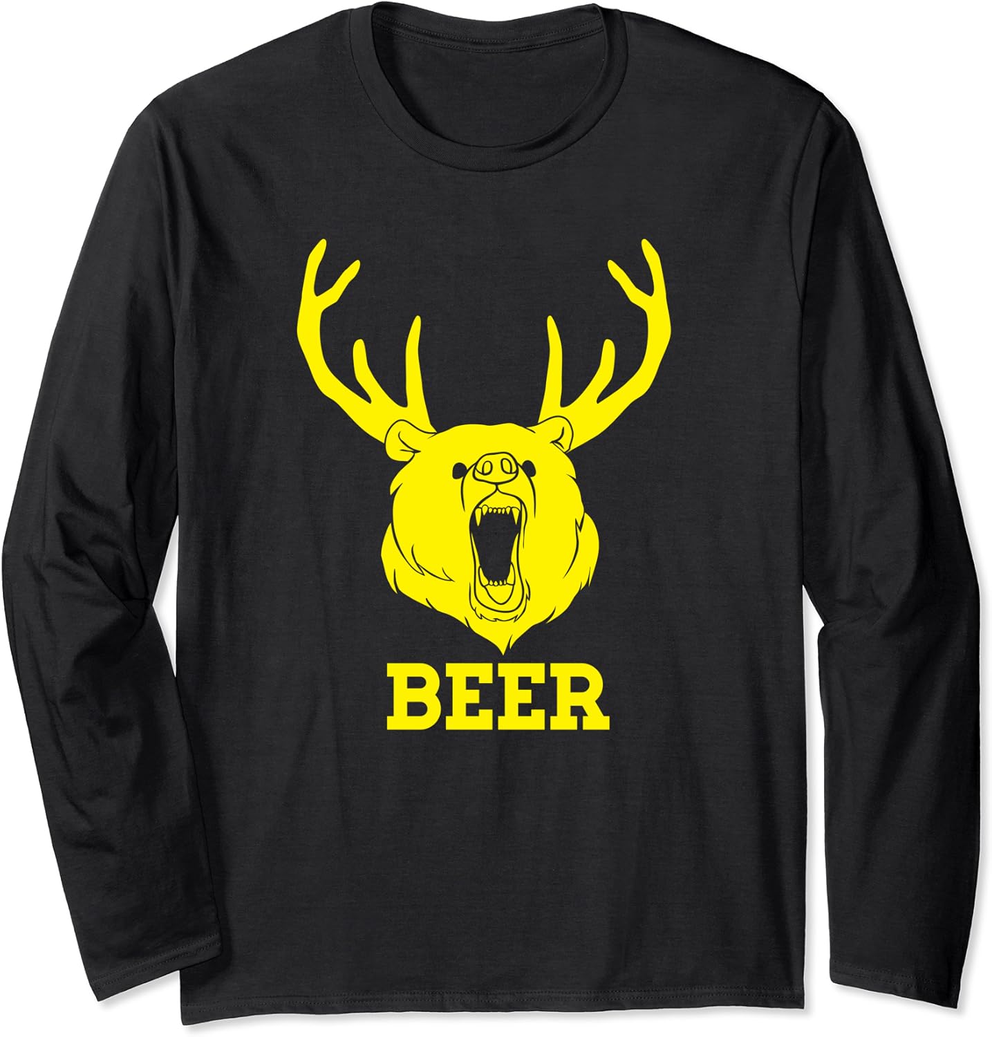 bear with antlers beer shirt